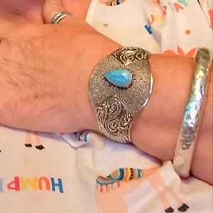 Sterling Larimar cuff bracelet